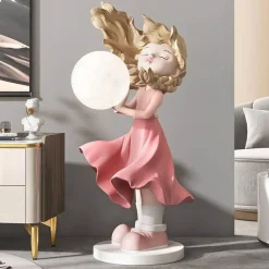 Mondmädchen Wandkunst - Lunar Home Decor