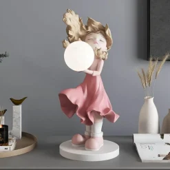 Mondmädchen Wandkunst - Lunar Home Decor