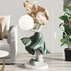 Mondmädchen Wandkunst - Lunar Home Decor