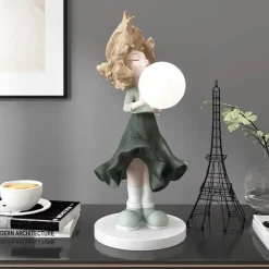 Mondmädchen Wandkunst - Lunar Home Decor