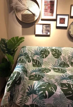 Monstera-Sofadeckenbezug – rutschfeste, dekorative Tagesdecke für den nordischen Stil
