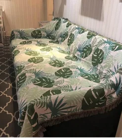 Monstera-Sofadeckenbezug – rutschfeste, dekorative Tagesdecke für den nordischen Stil