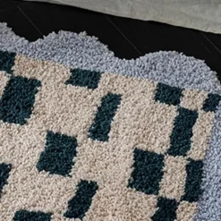 Mosaik-Gitter-Teppich – Dekorative Bodenmatte für die Inneneinrichtung