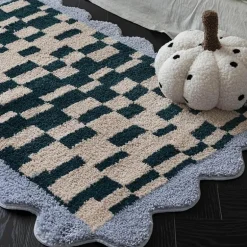 Mosaik-Gitter-Teppich – Dekorative Bodenmatte für die Inneneinrichtung