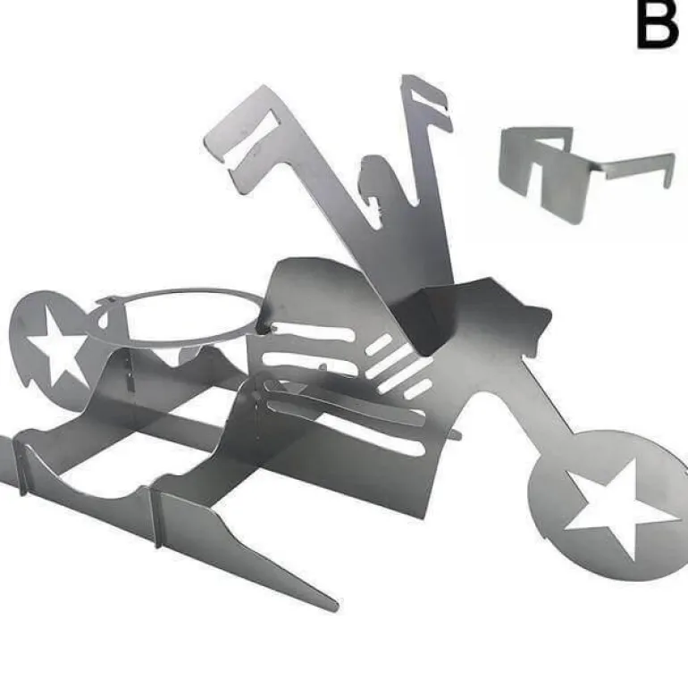 Motorrad-BBQ-Grillständer - Hähnchen-Grillrost