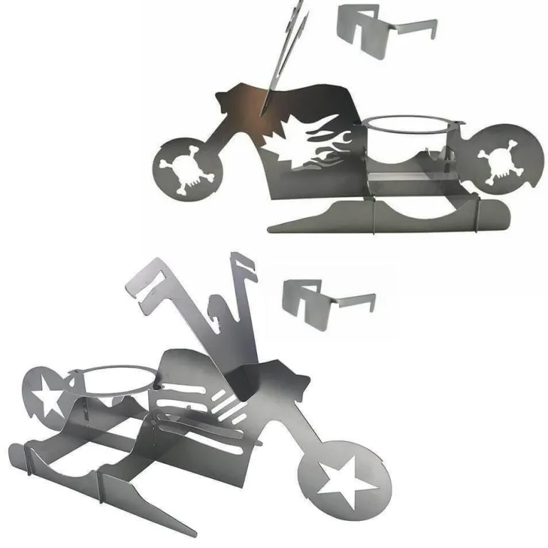 Motorrad-BBQ-Grillständer - Hähnchen-Grillrost