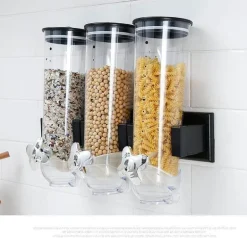 Müslispender zur Wandmontage - Klarer Vorratsbehälter