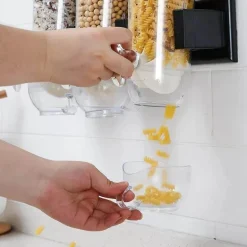 Müslispender zur Wandmontage - Klarer Vorratsbehälter