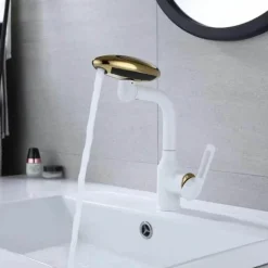Multifunctional Nordic Basin Faucet - Rotating Waterfall Design