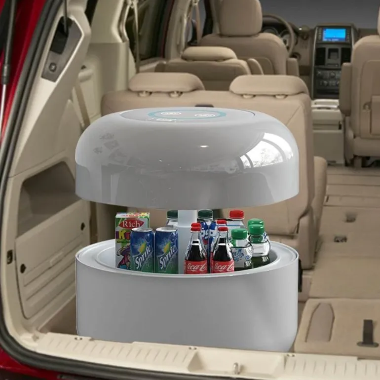 Multi-Functional Round Refrigerator - Stylish Elegant Design