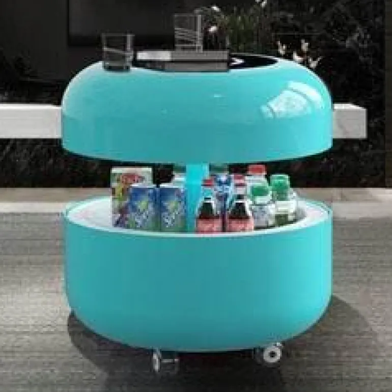 Multi-Functional Round Refrigerator - Stylish Elegant Design