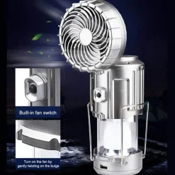 Multifunktionale wasserdichte Powerbank-Laterne - Tragbares Ladegerät für den Außenbereich