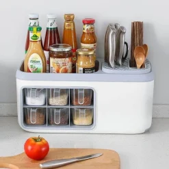 Multifunktionaler Aufbewahrungs-Organizer für die Küche – Besteck- und Getreidehalter