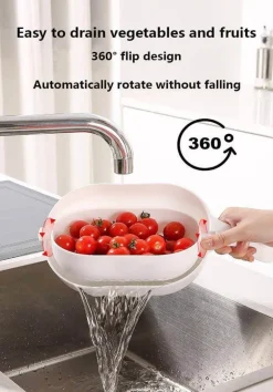 Multifunktionaler Gemüseschneider mit Sieb – schnelles Küchenwerkzeug