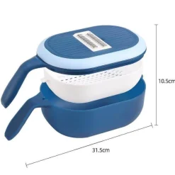 Multifunktionaler Gemüseschneider mit Sieb – schnelles Küchenwerkzeug