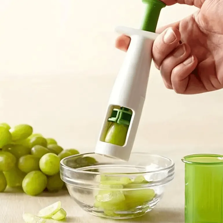 Multifunktionaler Kirschtomaten- und Traubenschneider, einfacher Obstschneider