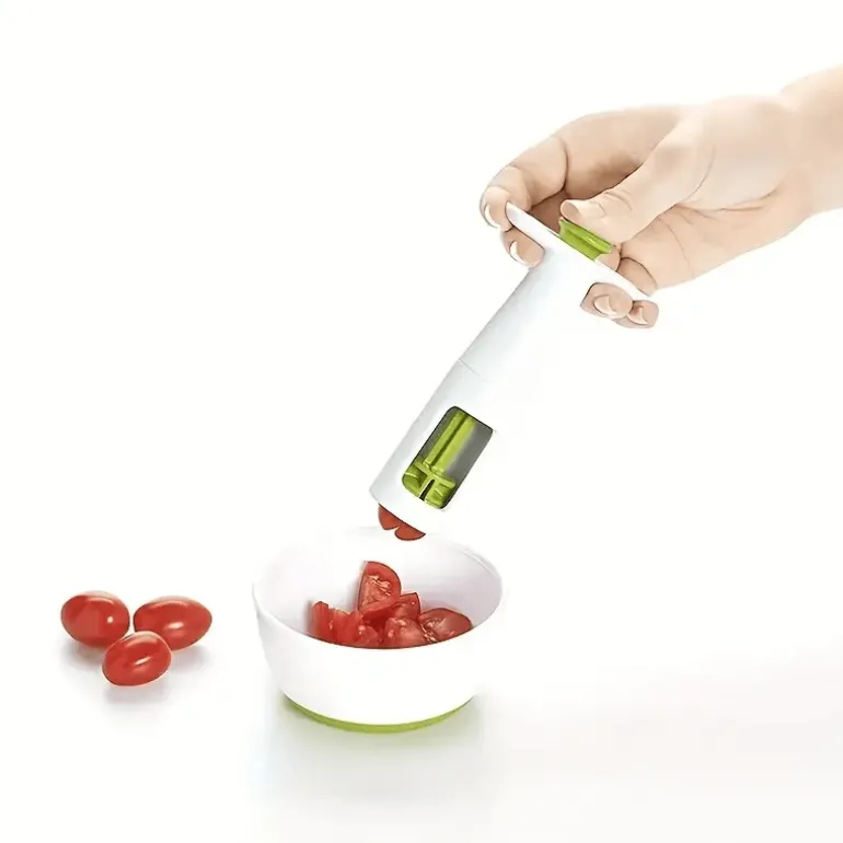 Multifunktionaler Kirschtomaten- und Traubenschneider, einfacher Obstschneider
