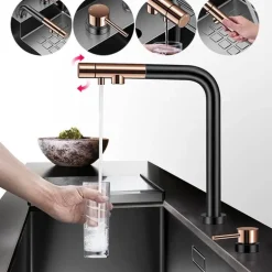 Multifunktionaler Tassenspüler - Nanometer Black Flip Cover Großes Spülbeckenzubehör