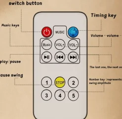 Multifunktionales Babybett mit intelligenter Fernbedienung am Bett