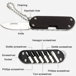 Multifunktionales Mini-Schraubendreher-Schlüsselanhänger-Werkzeug