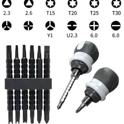 Multifunktionales Ratschenschraubendreher-Set – Quick Tool Kit