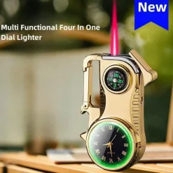 Multifunktions-Schlüsselanhänger, Feuerzeug, Kompass, ultimatives Überlebenswerkzeug für den Außenbereich