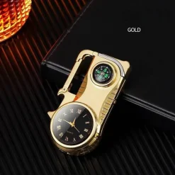 Multifunktions-Schlüsselanhänger, Feuerzeug, Kompass, ultimatives Überlebenswerkzeug für den Außenbereich