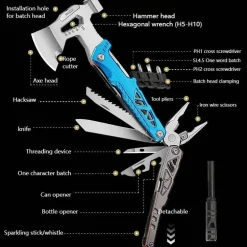 Multifunktionswerkzeug Axt Hammer Zange - Camping Survival Gadget