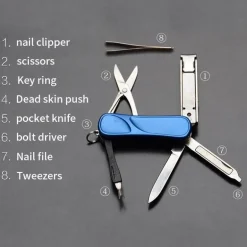 Multitool-Schlüsselanhänger – 10-in-1-EDC-Werkzeug aus Edelstahl