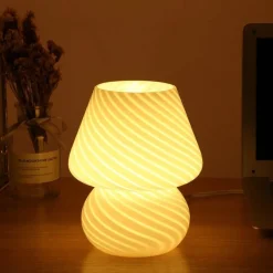 Mushroom Glass Table Lamp - Unique Home Decor Lighting