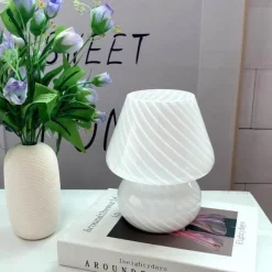 Mushroom Glass Table Lamp - Unique Home Decor Lighting
