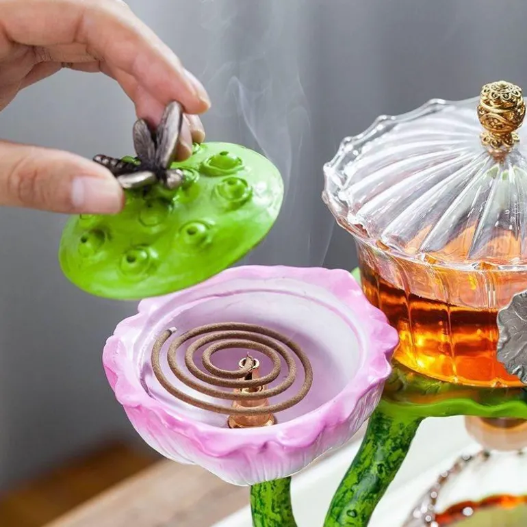 Mystic Lotus Räucher-Teekanne – Aromatisches Duftdekor für Zuhause