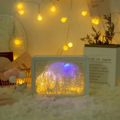 Nachtlampe aus Papierschnitzereien – Dekorative Stimmungsbeleuchtung