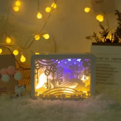 Nachtlampe aus Papierschnitzereien – Dekorative Stimmungsbeleuchtung