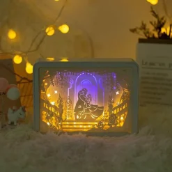 Nachtlampe aus Papierschnitzereien – Dekorative Stimmungsbeleuchtung