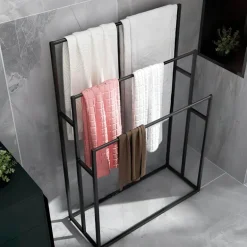 Nadine Bath Towel Rack - Modern Bathroom Organizer