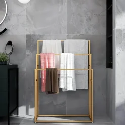 Nadine Bath Towel Rack - Modern Bathroom Organizer