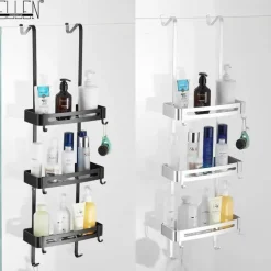 Nagelfreies, doppellagiges Dusch-Organizer-Regal – elegante Aufbewahrungslösung