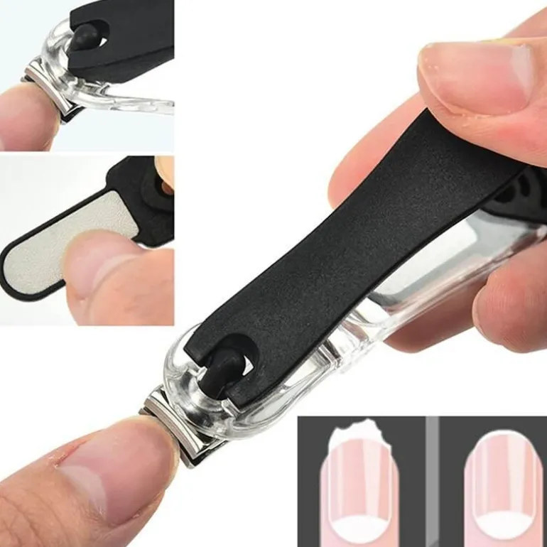 Nagelknipser aus Edelstahl mit rotierendem Kopf – ergonomisches Nagelpflegewerkzeug