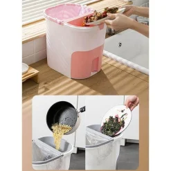 Nass-Trocken-Mülleimer mit zwei Fächern für die Küche – Trenner für effizientes Abfallmanagement