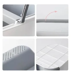 Nass-Trocken-Mülleimer mit zwei Fächern für die Küche – Trenner für effizientes Abfallmanagement