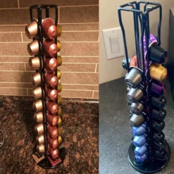 Nespresso-Kapsel-Aufbewahrungsturm – Stilvoller Organizer für 40 Kaffeepads