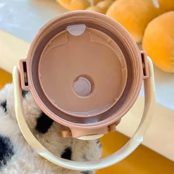 Niedliche Bären-Wasserflasche – Strohhalm inklusive Trinkflasche für Kinder