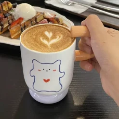 Niedliche Keramiktasse mit Tiermotiv – Kaffee-/Teetasse, Trinkgeschirr, Geschenk