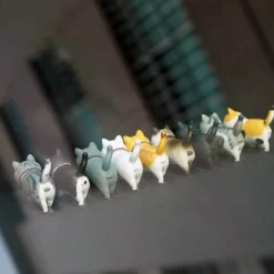 Niedliches Kätzchen-Autodekor-Set – 9-teiliges rotierendes Kopfdesign