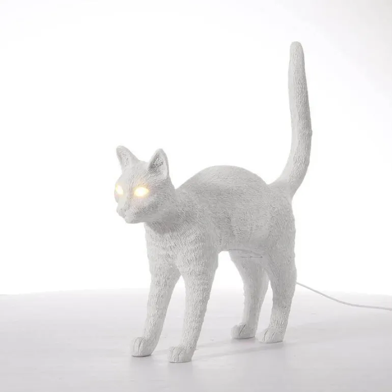 Nordic Cat Table Lamp - Decorative Resin Lighting Fixture