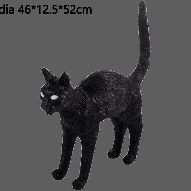 Nordic Cat Table Lamp - Decorative Resin Lighting Fixture