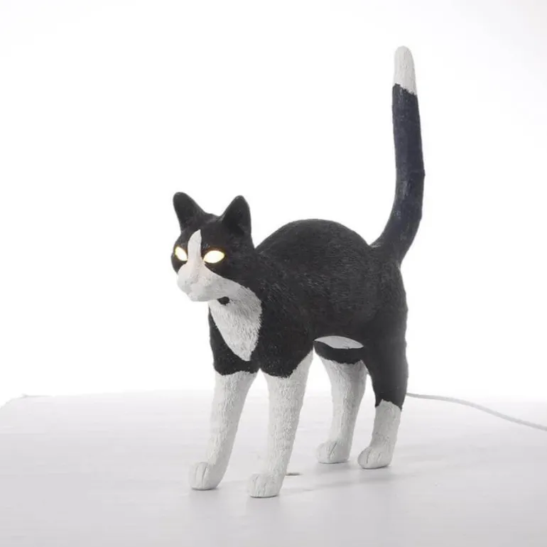 Nordic Cat Table Lamp - Decorative Resin Lighting Fixture
