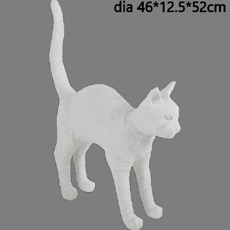 Nordic Cat Table Lamp - Decorative Resin Lighting Fixture