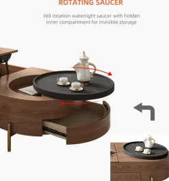 Nordic Coffee Table - Space-Saving American Design